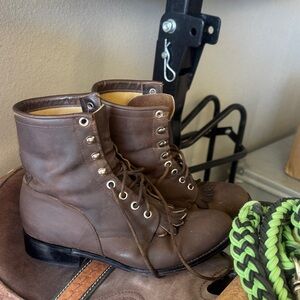 Justin Boots Dark Brown Women’s Lace-Up Boots